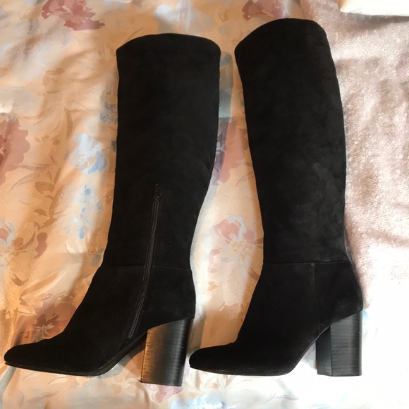 Vince Camuto knee high suede black boots - Picture 5 of 6